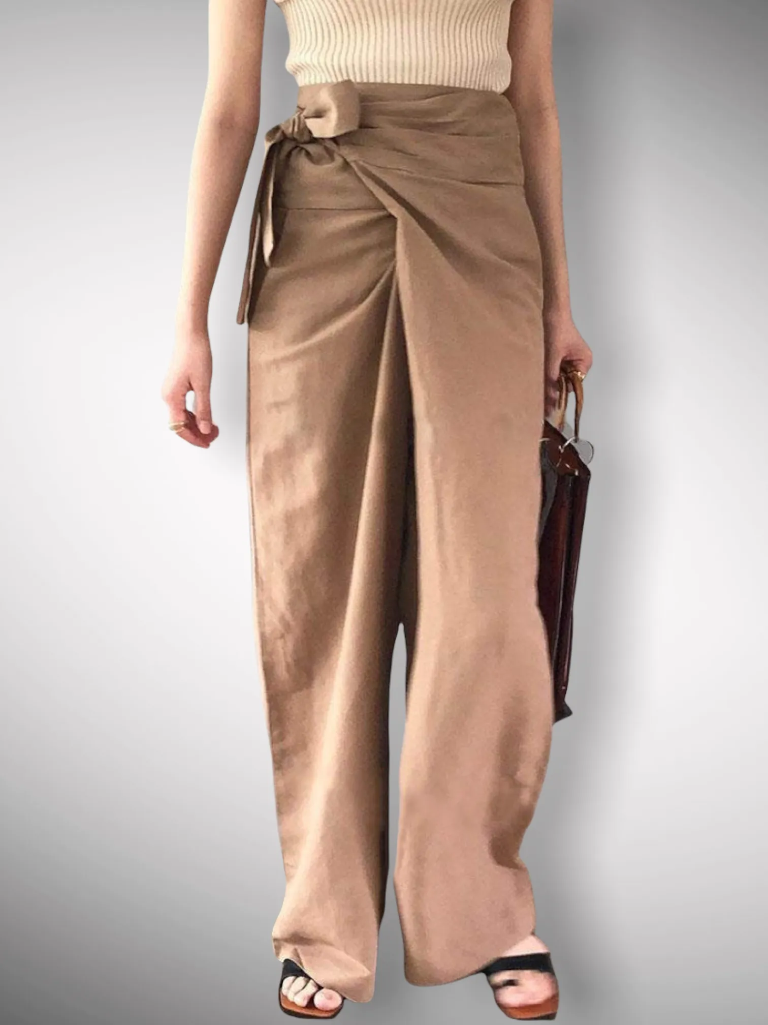 Sadie Wrap Around Wide Leg Trousers