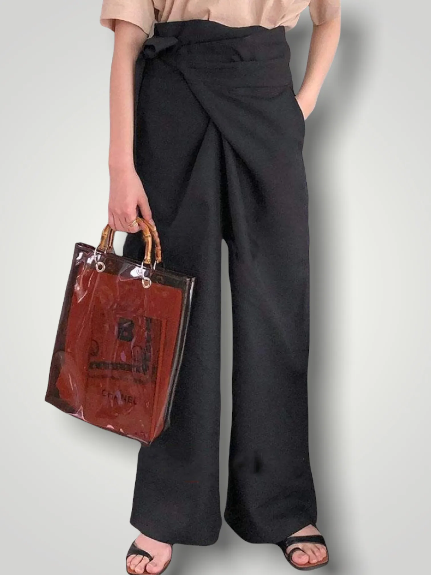 Sadie Wrap Around Wide Leg Trousers