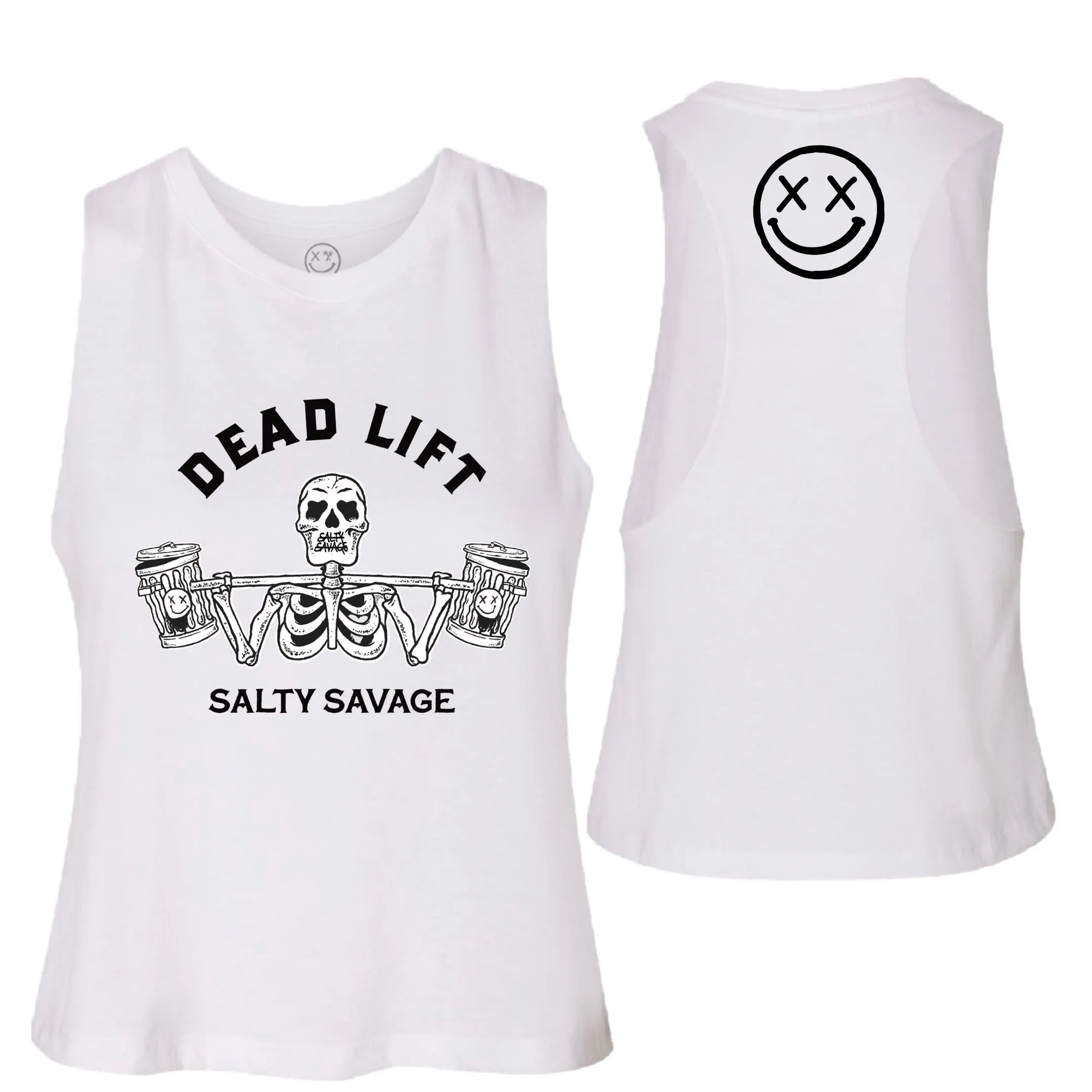 Salty Savage Ladies "Dead Lift" Flowy Crop Tank