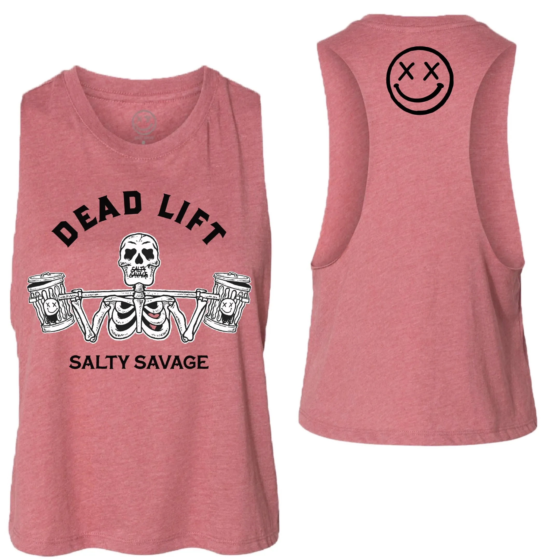 Salty Savage Ladies "Dead Lift" Flowy Crop Tank