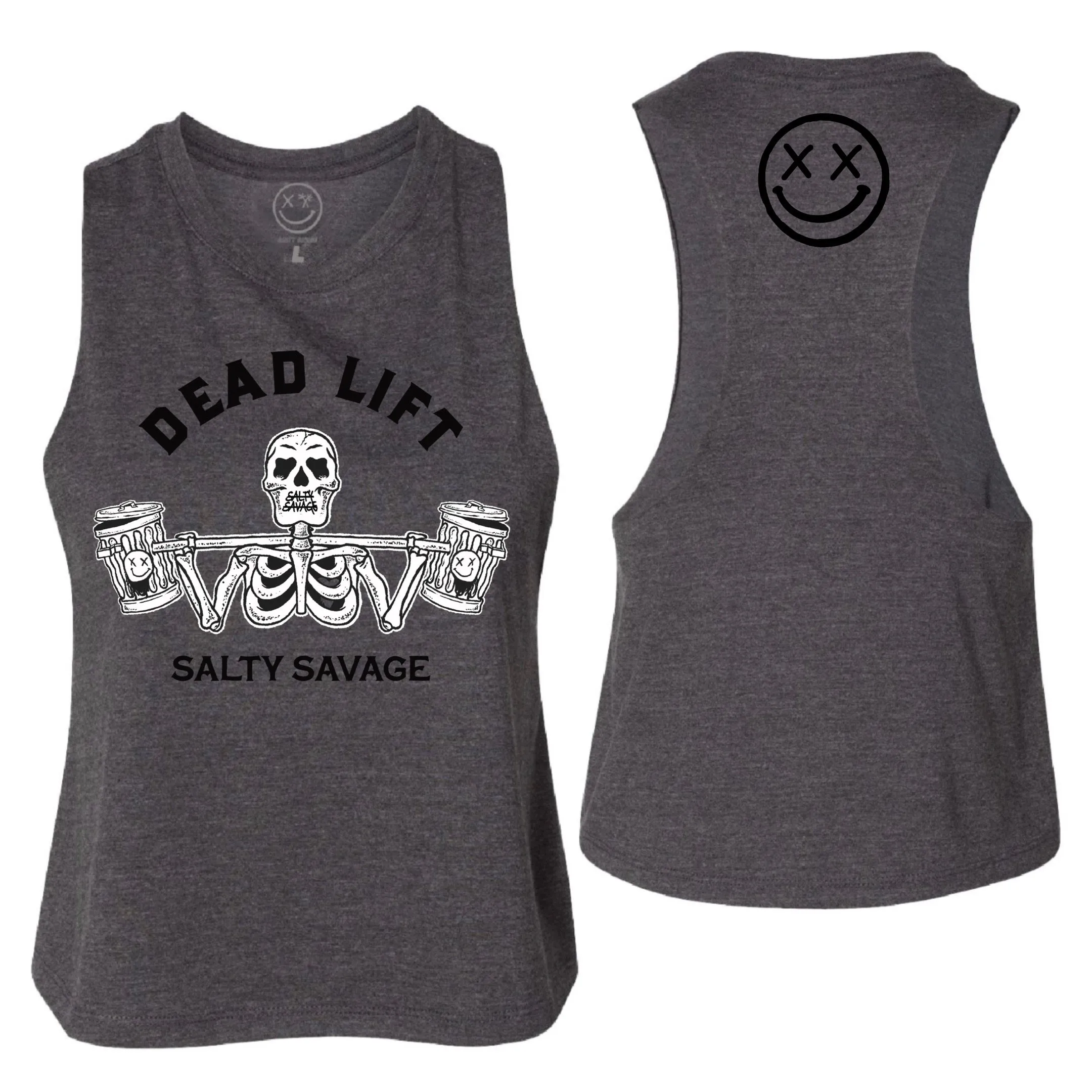 Salty Savage Ladies "Dead Lift" Flowy Crop Tank