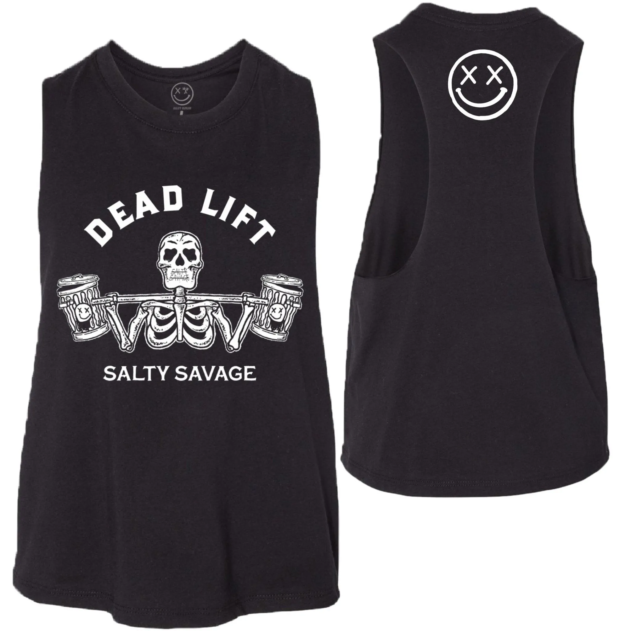 Salty Savage Ladies "Dead Lift" Flowy Crop Tank