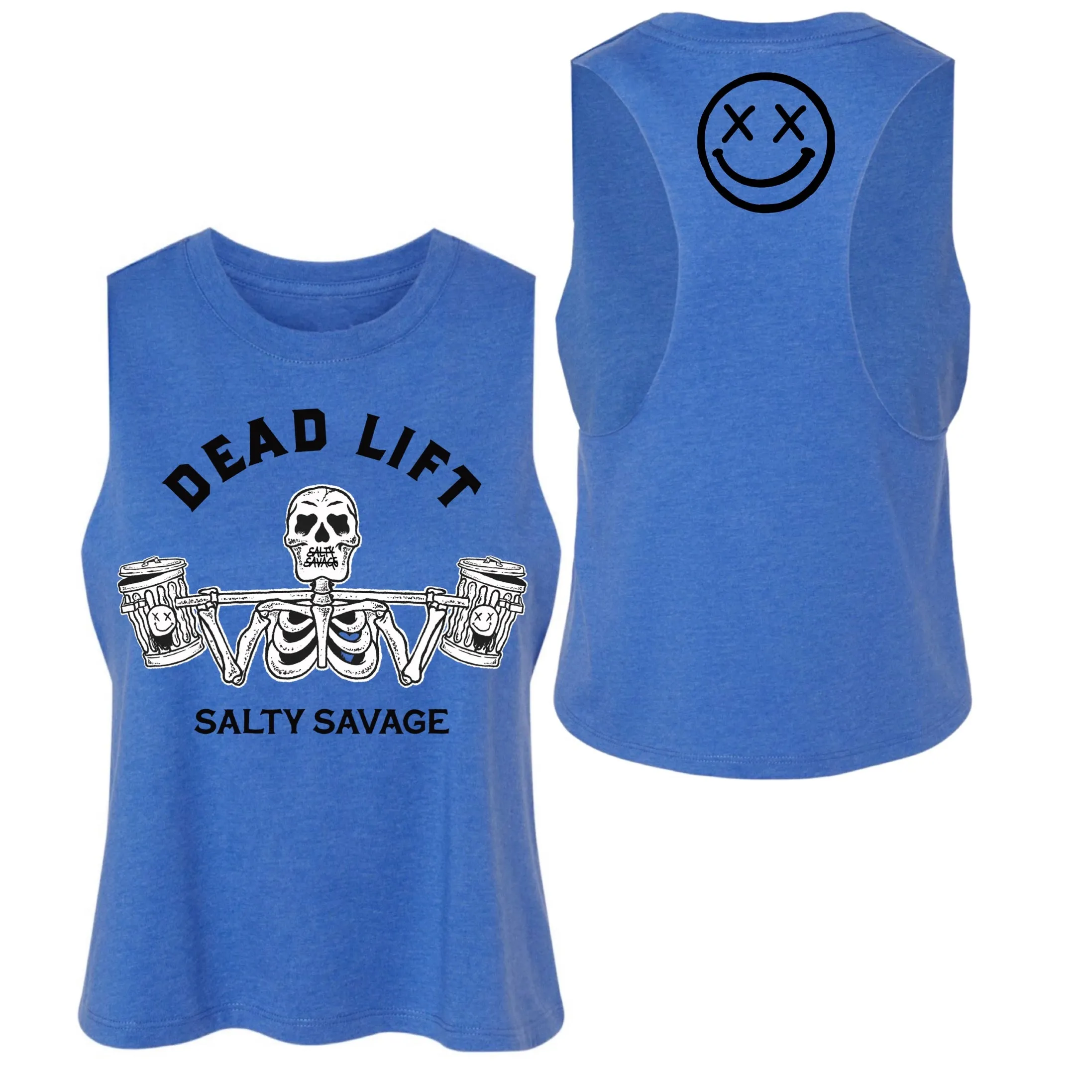 Salty Savage Ladies "Dead Lift" Flowy Crop Tank