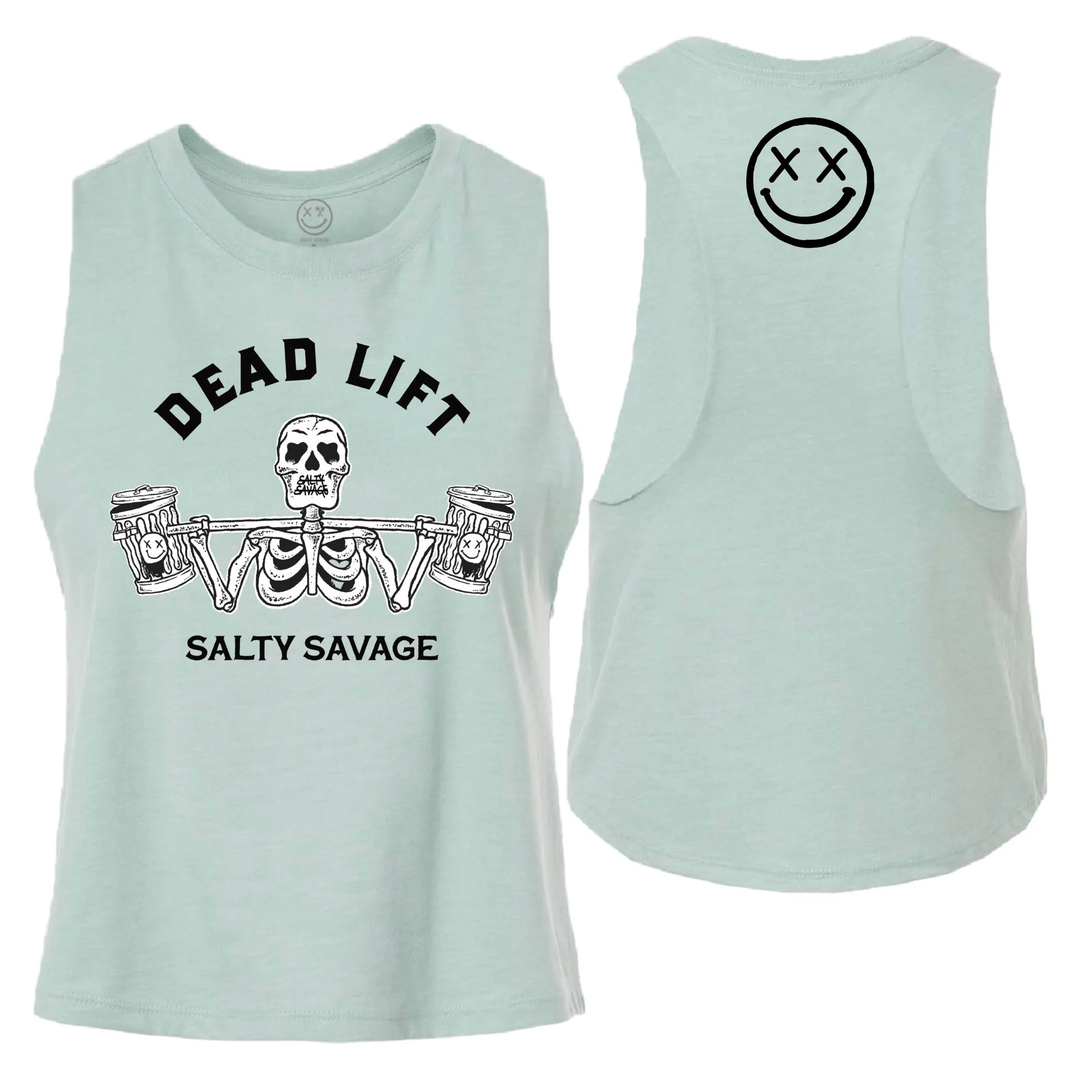 Salty Savage Ladies "Dead Lift" Flowy Crop Tank