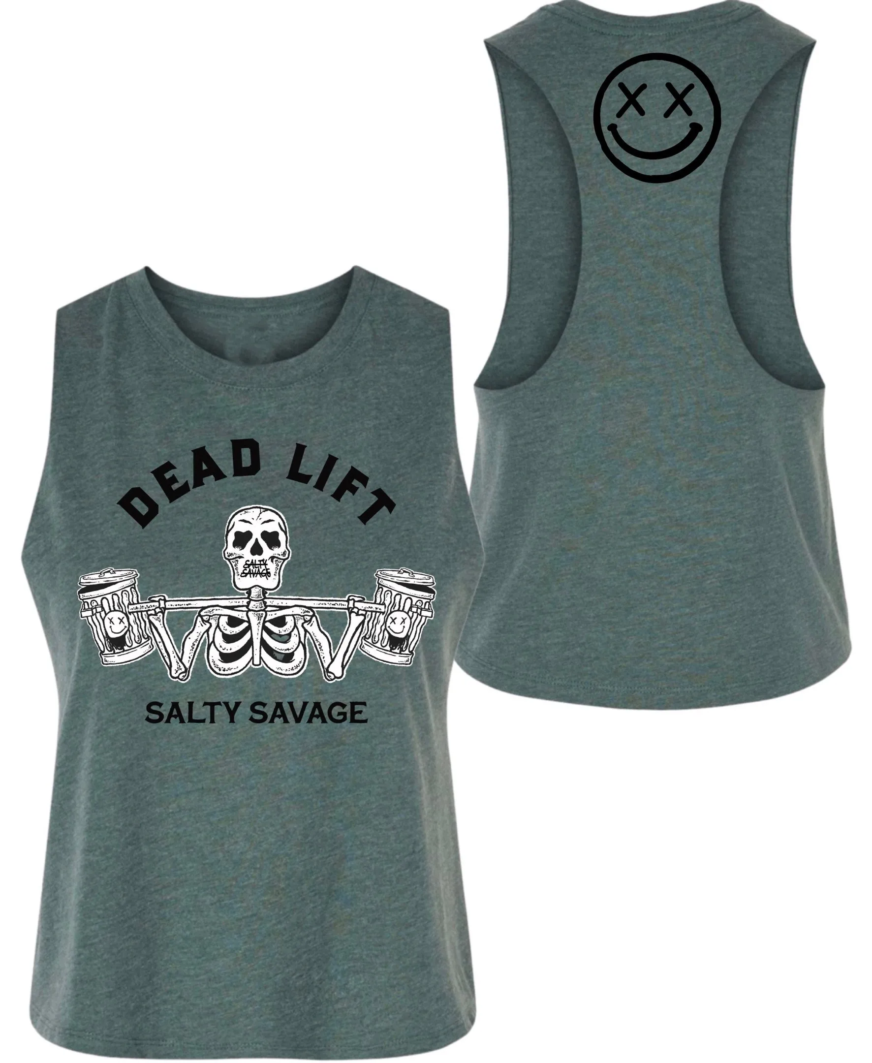 Salty Savage Ladies "Dead Lift" Flowy Crop Tank