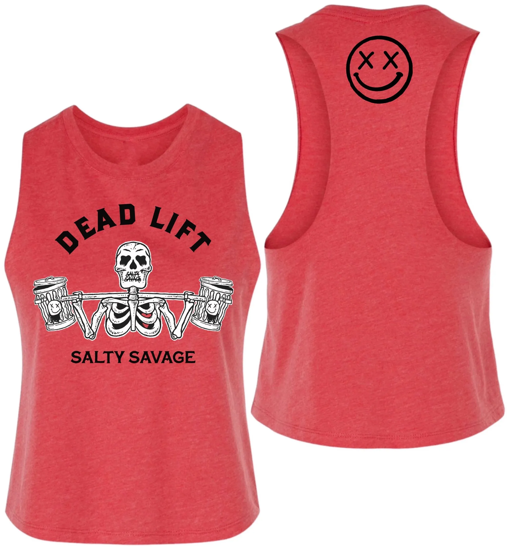 Salty Savage Ladies "Dead Lift" Flowy Crop Tank