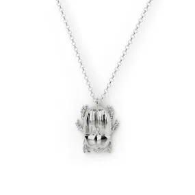 scarab beetle necklace | silver