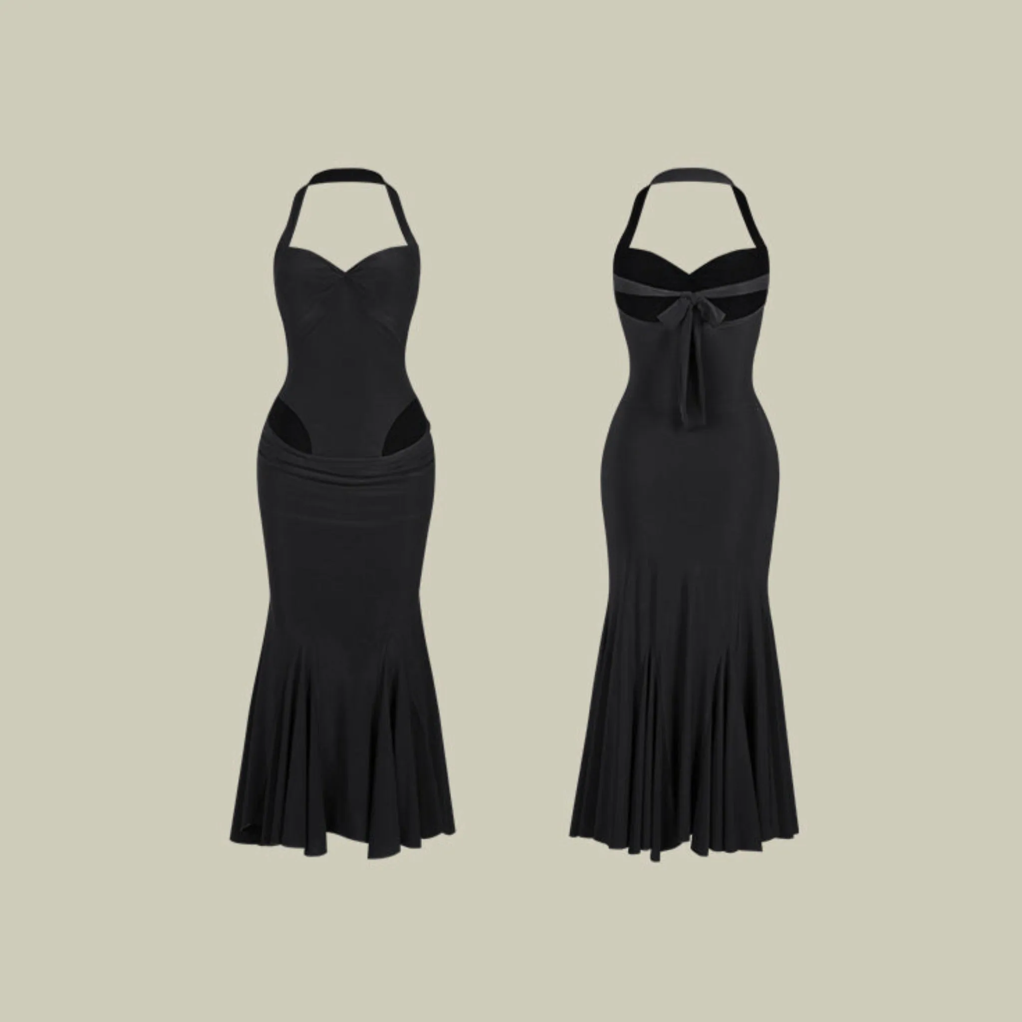 Seductive Black Practice Dance Wear | 2405