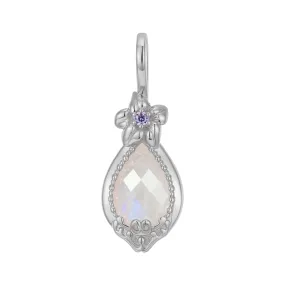 Silver Pear Shaped Pendant - Iris