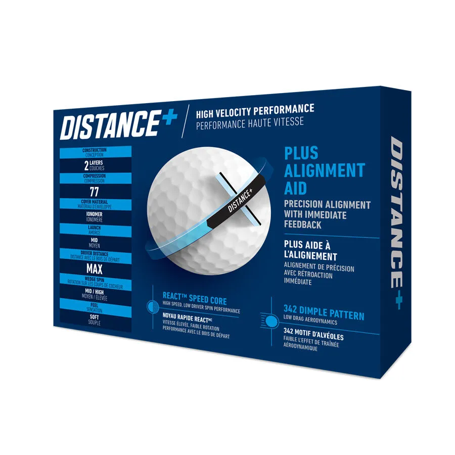 TaylorMade 2021 Distance  Golf Balls 12 Pack White