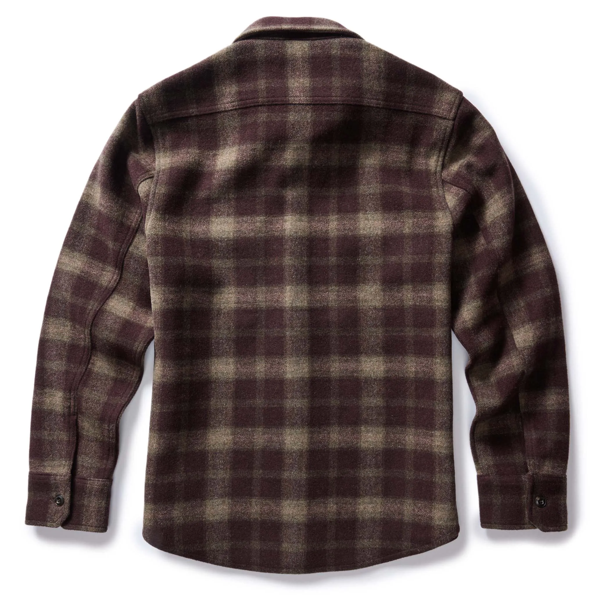 The Maritime Shirt Jacket in Burgundy Plaid