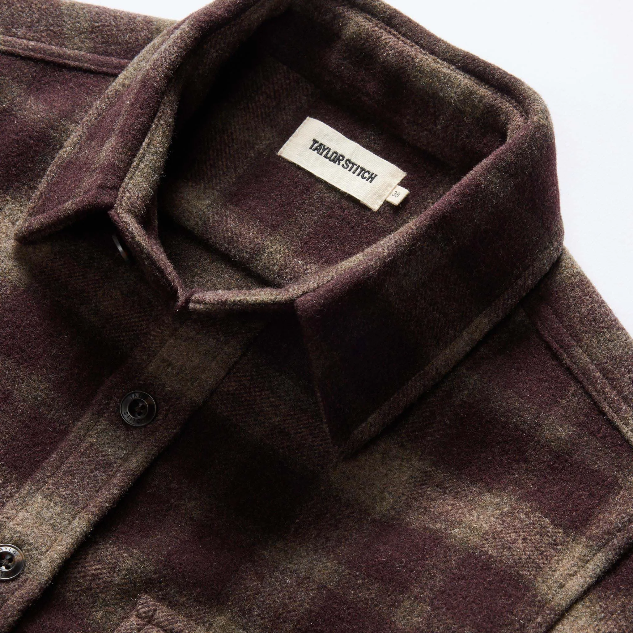 The Maritime Shirt Jacket in Burgundy Plaid