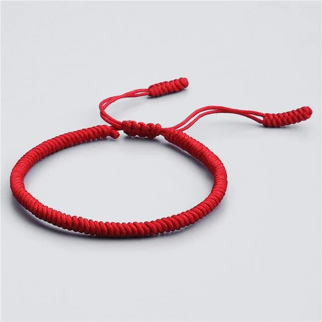 TIBETAN BUDDHIST HANDMADE LUCKY KNOT BRACELETS - NEW COLORS