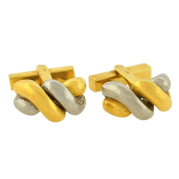 TIFFANY & Co. 18kt Mixed Metals Coiled Cufflinks