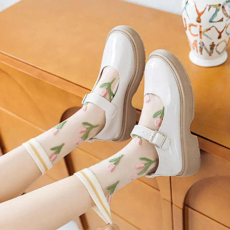 Tulip Flower Socks MK18676