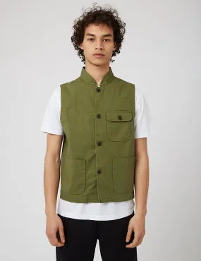 Universal Works Battleman Waistcoat - Olive