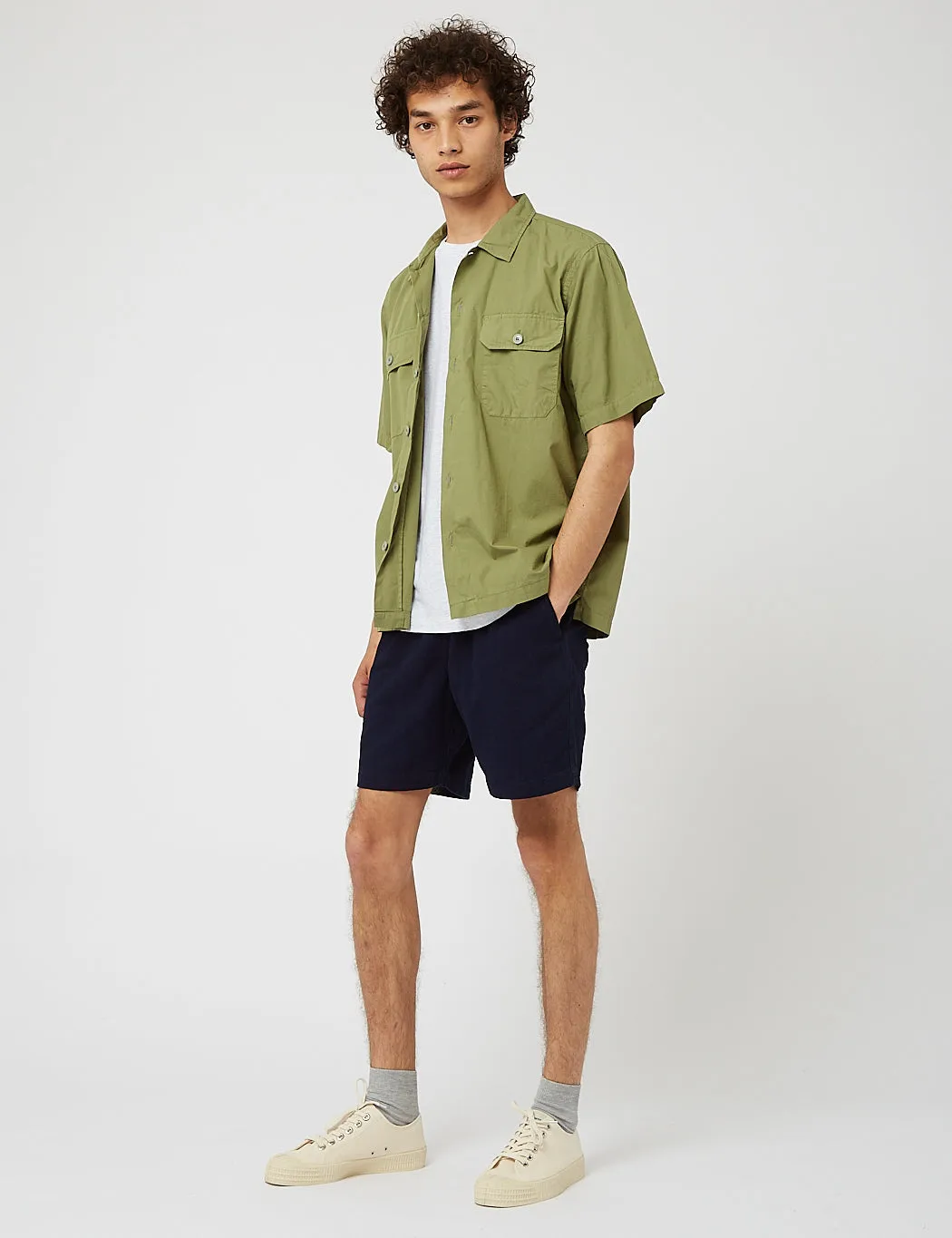 Universal Works Utility Shirt - Olive Green