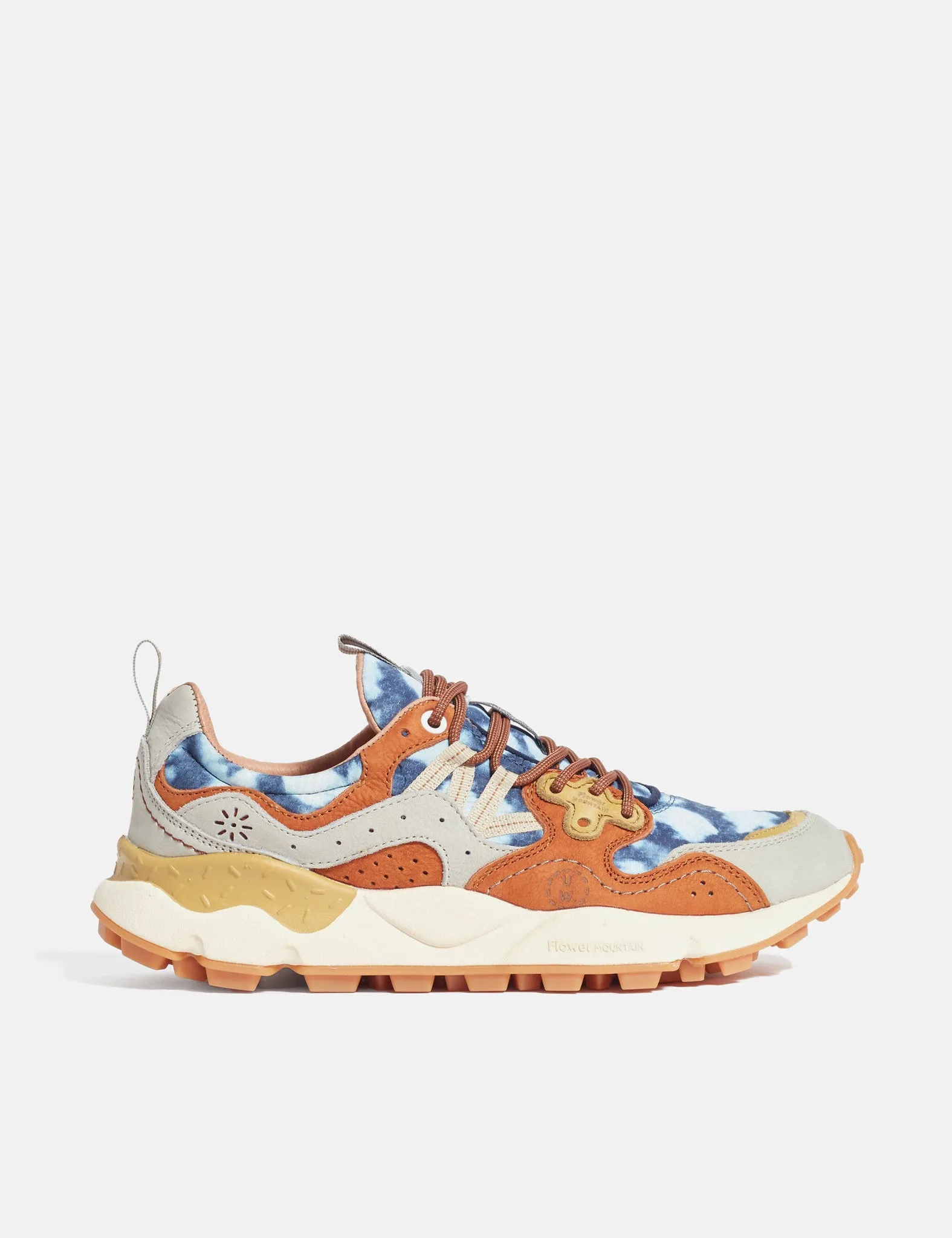 Universal Works x Flower Mountain Yamano 3 UNI Trainers - Brown/Navy Blue