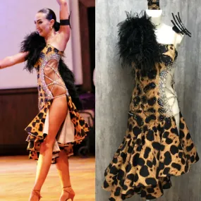 Ventura Danza Animal Print Latin Dress