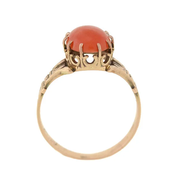 Victorian 14kt Natural Coral Ring