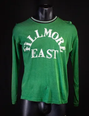 Vintage Fillmore East Long Sleeve Jersey Shirt 60s Green Large