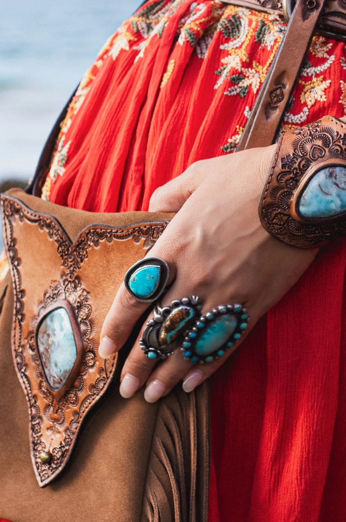 Vintage Navajo Sierra Nevada Turquoise Ring