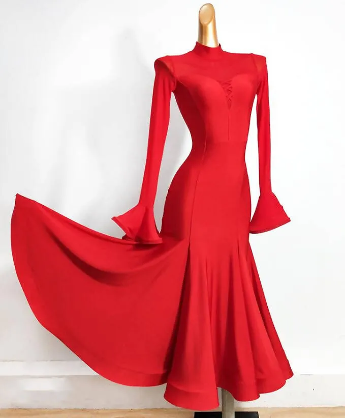 Vivid Valentine Red Ballroom Dress | 640