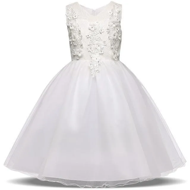 White Baptism Wedding Dress For Girls