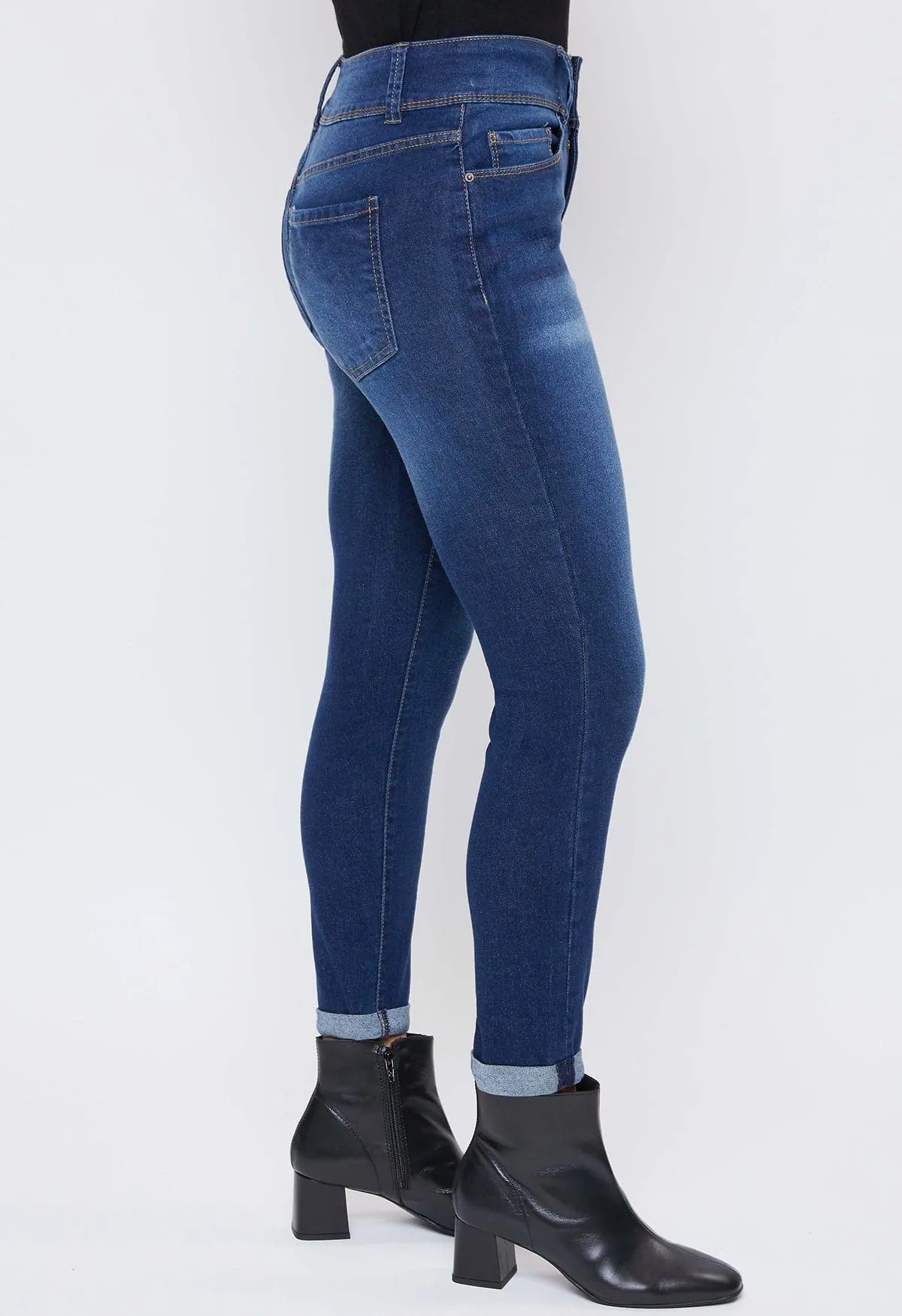 Women's Essential 2-Button Roll Cuff Ankle Jeans