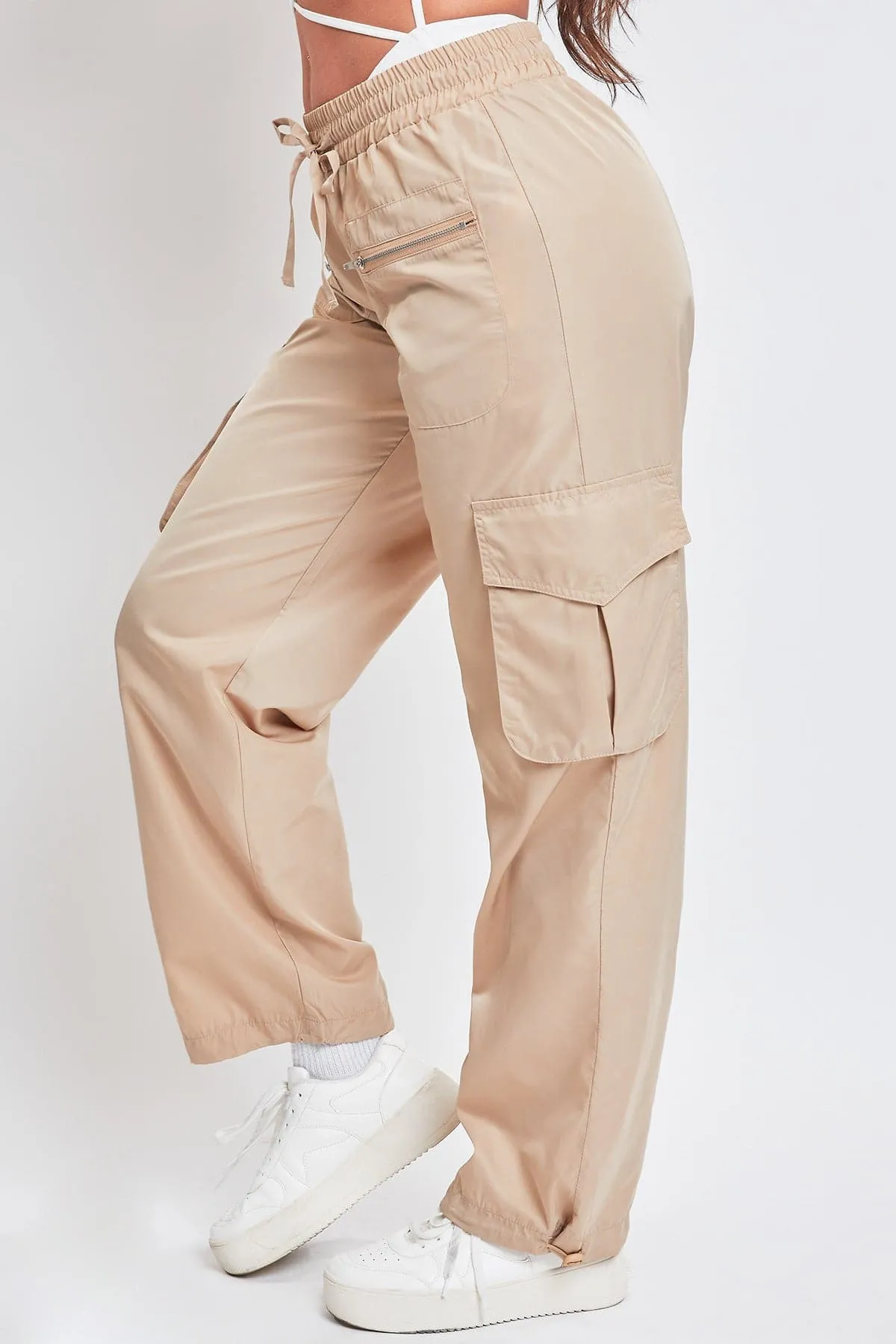 Women's  Nylon Cargo Jogger With Zippers