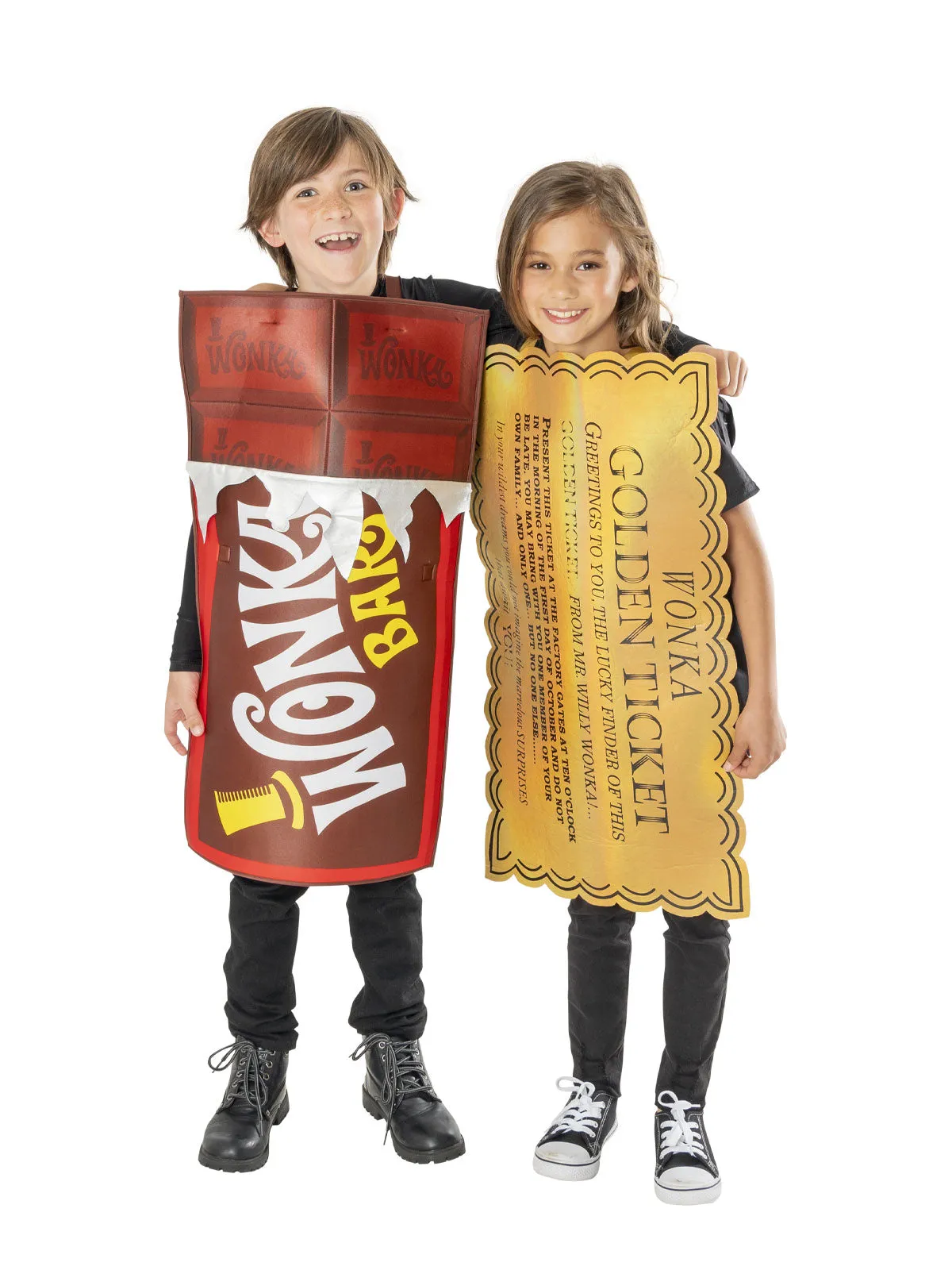 Wonka Bar Tabard Costume for Kids - Warner Bros Charlie and the Chocolate Factory