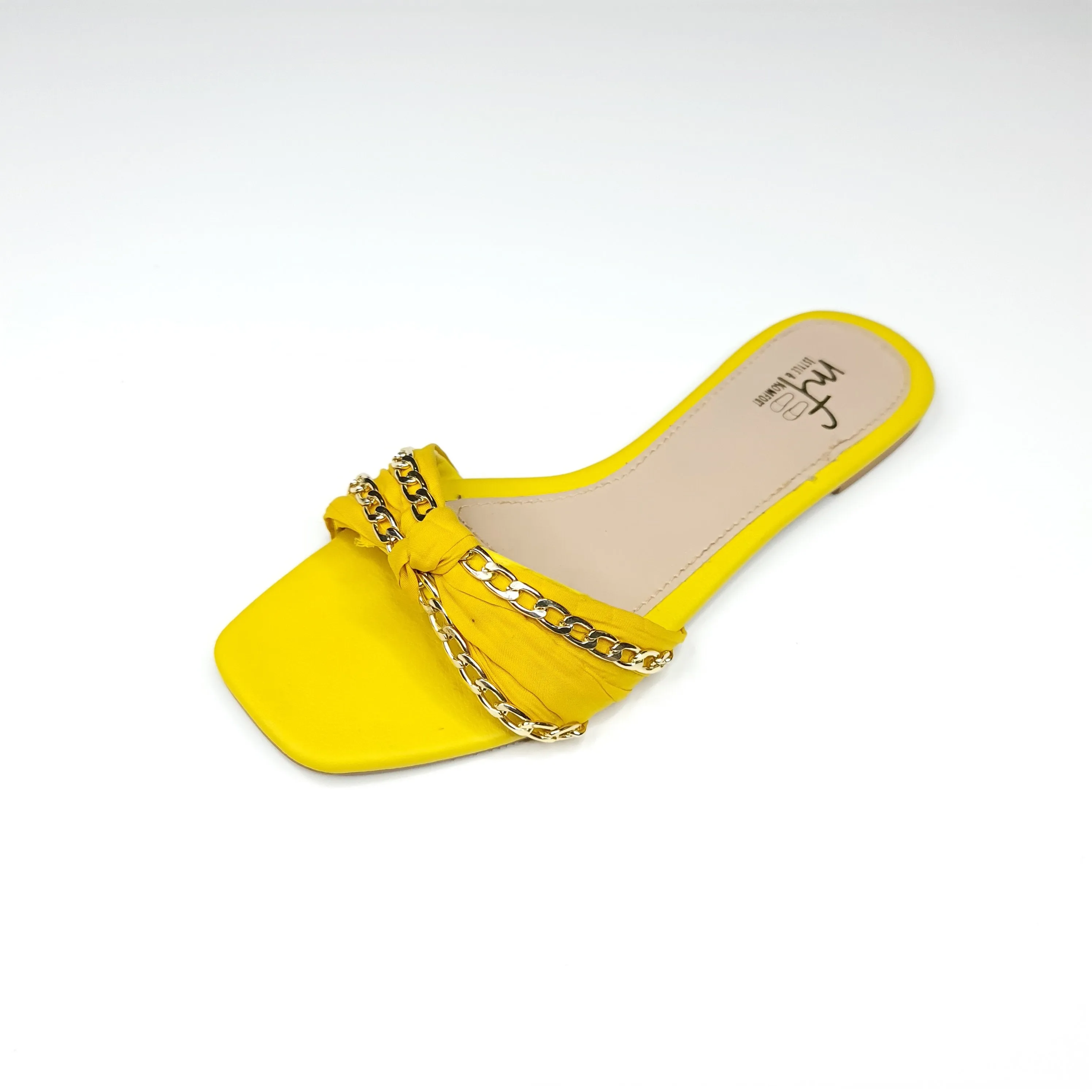 Yellow Chain Slippers